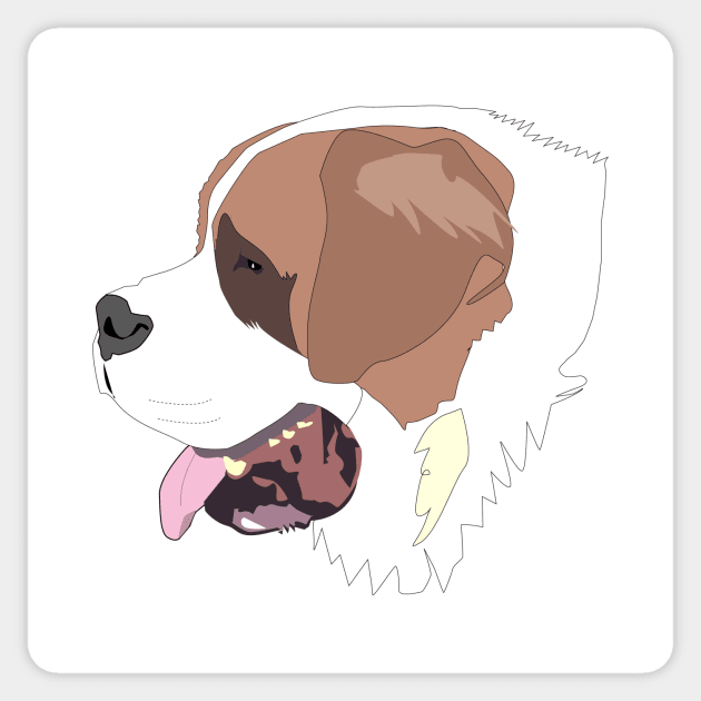 Saint Bernard dog Sticker by doggyshop